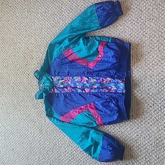 Vintage Nylon Windsuit Windbreaker sz L Track Suit Jacket Pants Sport 80s/90s - Picture 5 of 7